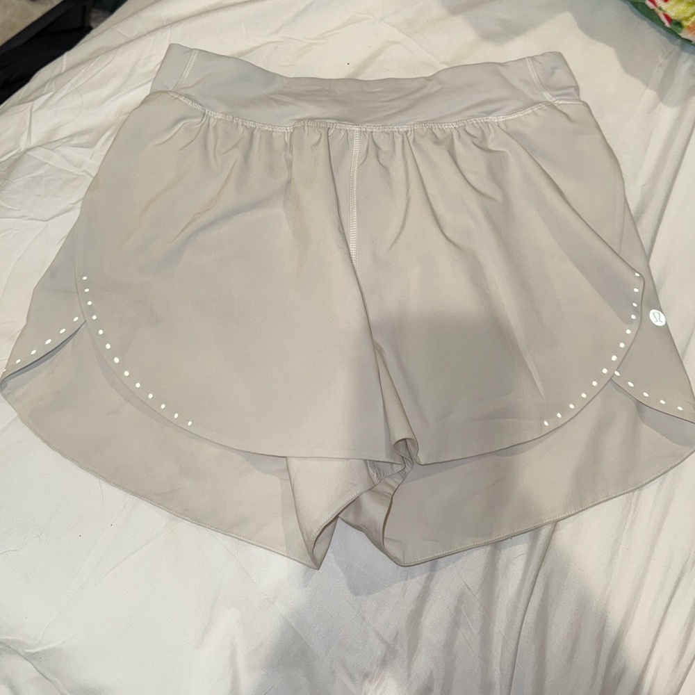 Lululemon Fast and Free White Shorts